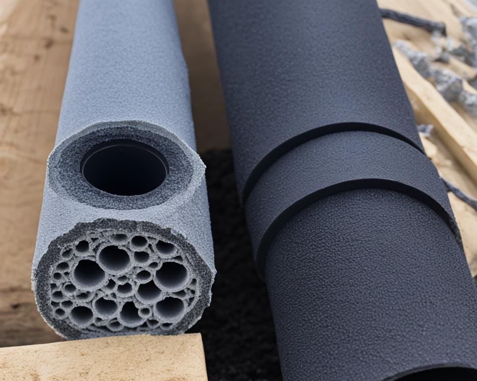 foam vs rubber pipe insulation